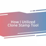 How I Utilized Clone Stamp Tool