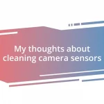 My thoughts about cleaning camera sensors